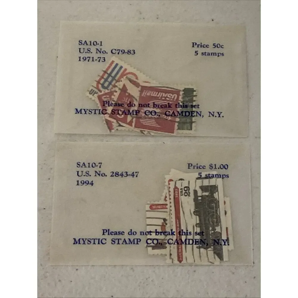 Vintage Postage Stamps US Collection Lot Of 71 Used Off Paper‎ Dated 1895-1994